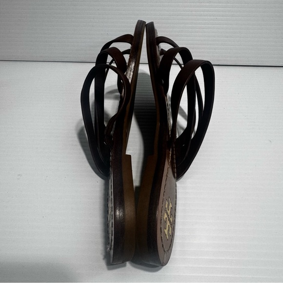 Tory Burch Patos Dark Brown Multi-Strap Leather Slide Sandals Size 7 - Picture 11 of 14